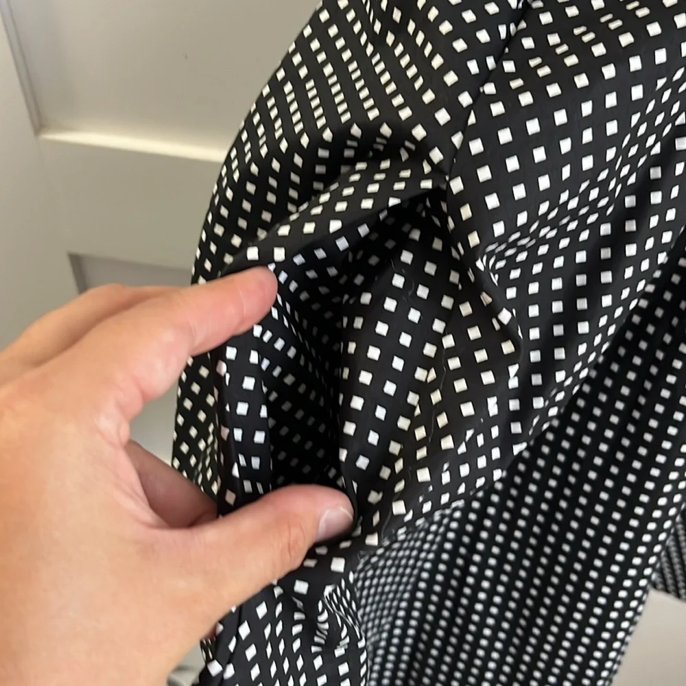 kate spade Black and White Polka Dot Sleeveless Fit-and-Flare Dress